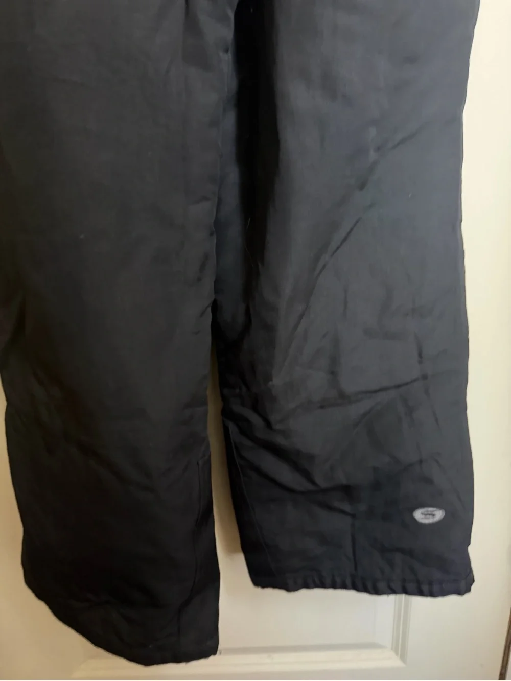 Men's Black Insulated Snow Bib Pants with Adjustable Suspenders
